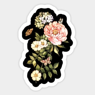 Watercolor Vintage Floral Motifs Sticker